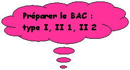 Pensées: Préparer le BAC : type I, II 1, II 2